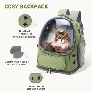 Portable Durable Space Capsule Transparent Design Pet Cat Carrier Airline Approved Travel Pet Bag