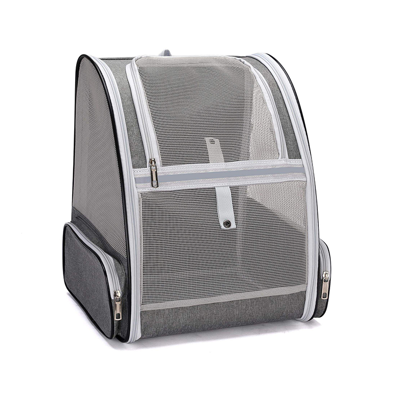 Lightweight Breathable Square Oxford Bubble Backpack Pet Carrier