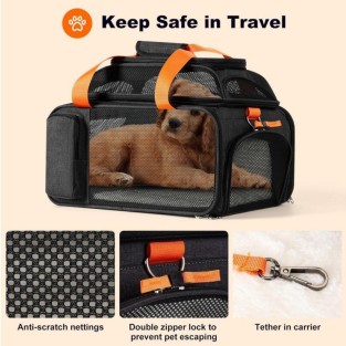 Waterproof Foldable Pet Carrier Backpack Travel Bag