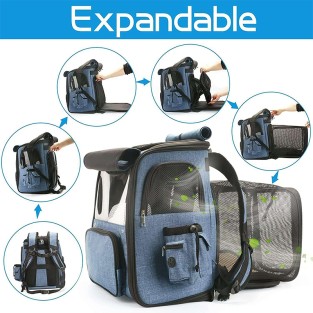 Expandable Nylon Cotton Pet Carrier Backpack