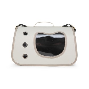 Portable Large Space Pet Outgoing Backpack Breathable Side-Open Canvas Cat Carrier