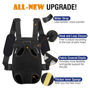 Adjustable Pet Front Carrier Backpack for Cats and Dogs Travel Hiking Camping