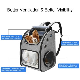 Expandable Eco-Friendly Pet Carrier Cotton Nylon Portable Travel Bag Super Ventilated Design for Air Travel