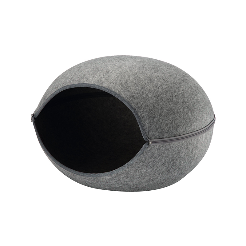 Indoor Folding Luxury Round Felt Pet Bed