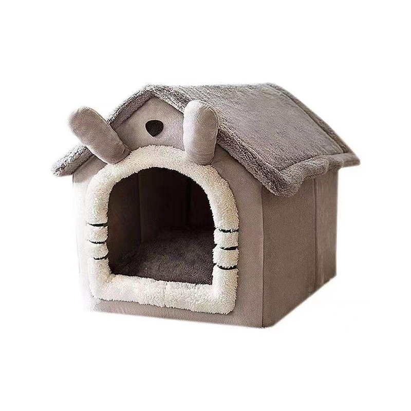 Fluffy Cat House Dog Bed Warm Tent with Removable Washable Pad