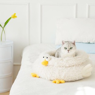 Four-Season Rectangle Foldable Pet Bed for Cats and Dogs, Warm and Comfortable