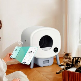 Smart Automatic Self-Cleaning Cat Litter Box Large Capacity Deodorizer Cat Toilet