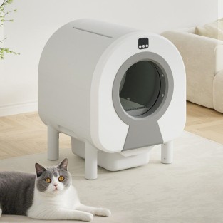 Fully Automatic Quick Self-Cleaning Cat Litter Box with App Remote Control Large Plastic Cat Toilet