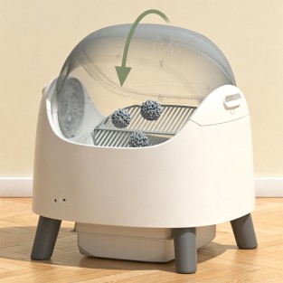 Large Space Open Smart Cat Litter Box Automatic Self-Cleaning Control Splash-Proof Odor-Proof