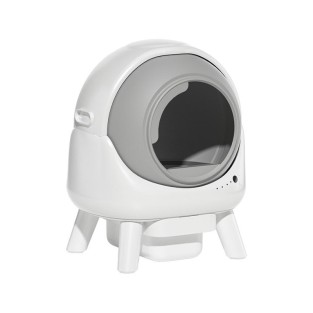 All-in-One Smart Cat Litter Box Automatic Rolling Scoop Health Monitoring Anti-Pinch Protection 8L Waste Capacity