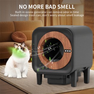 Intelligent Wooden Automatic Cleaning Cat Litter Box
