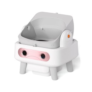 Lovely Pink Remote Control Automatic Cat Litter Box Low Noise Easy Clean for Multiple Large Cats
