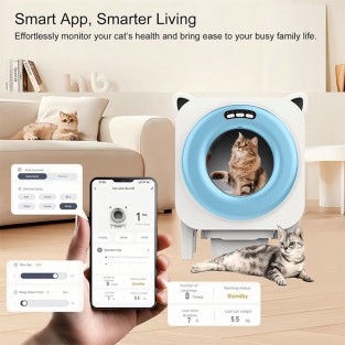 Large Capacity App Controlled Smart Automatic Cat Litter Box