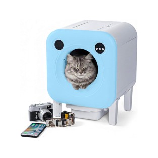 Automatic Quiet Operation Litter Robot Easy Clean Infrared Sensor Smart Self-cleaning Cat Litter Box with Camera