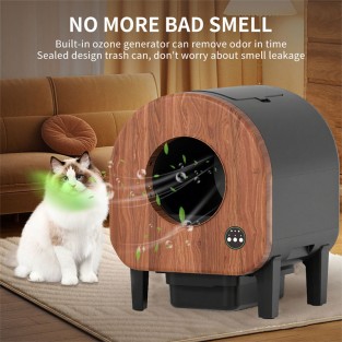 Smart Cat Litter Box Control Automatic Cleaning Deodorizing Large Capacity Pet Toilet