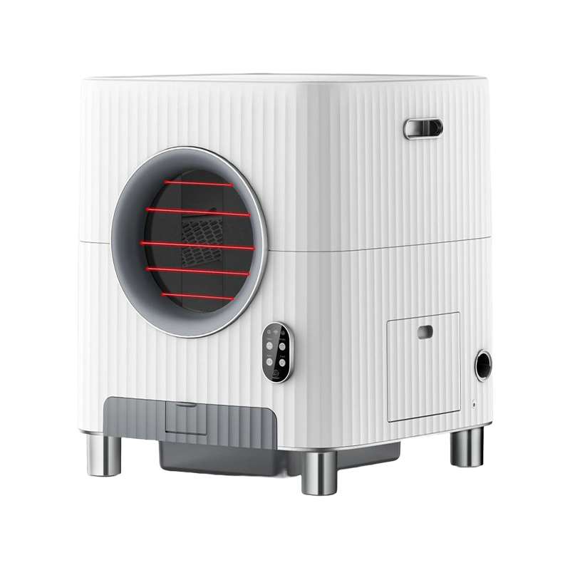 Luxury Electric Self-Cleaning Cat Litter Box Large Capacity Square PP Material
