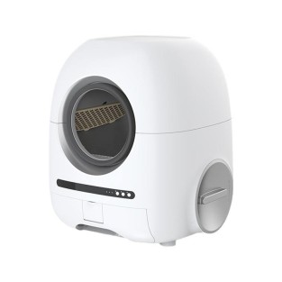 Smart Automatic Cat Litter Box Large Capacity Self-Cleaning Odor Control Remote Control Plastic Material Suitable for Large Cats