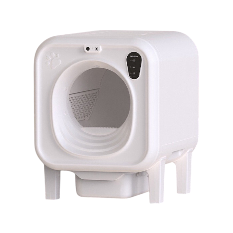 Self-Cleaning Cat Litter Box with Auto Safety Sensors for Multiple Cats Odor Removal