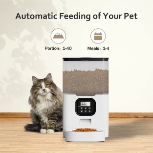 Smart Cat Dog Timed Feeder 4L/6L Automatic Pet Food Dispenser with Recording