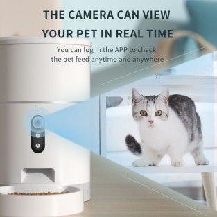 Automatic Pet Feeder with Camera for Cats and Dogs