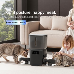 Smart Pet Feeder 6L Elevated Bowl Automatic Cat Dog Food Dispenser Control