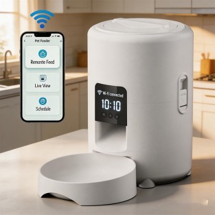 Smart Automatic Pet Feeder 2L with Timer and Camera