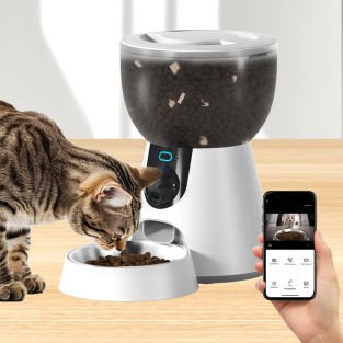 Smart Cat Dog Automatic Feeder HD Camera Remote Control Timed Feeding