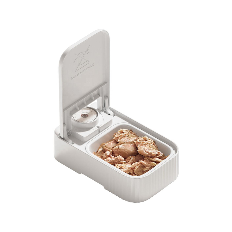 Single Meal Timed Automatic Pet Feeder Fresh-Keeping Dry and Wet Food Bowl with Ice Pack