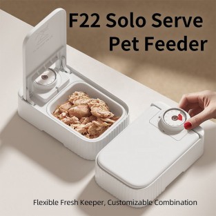 Single Meal Timed Automatic Pet Feeder Fresh-Keeping Dry and Wet Food Bowl with Ice Pack