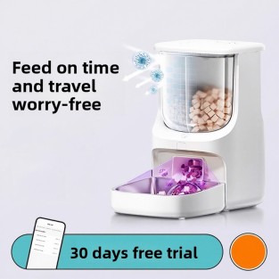Smart Timed Quantified Dual-Compartment Pet Feeder