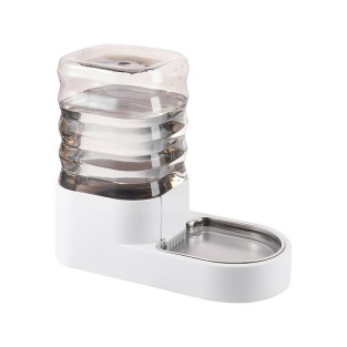 Plastic Water Bowl Dispenser 4L Automatic Stainless Steel Bowl Dog Feeder
