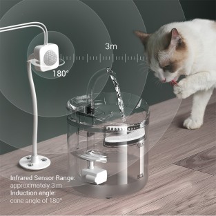 Food Grade Plastic Circulating Filtration Sensor Pet Drinking Fountain