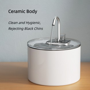Ceramic Pet Water Dispenser Smart Recirculating Filtering for Cats and Dogs