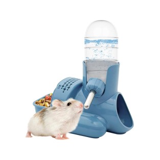 3-in-1 Hamster Hanging Water Bottle Automatic Dispenser with Food Container Base House
