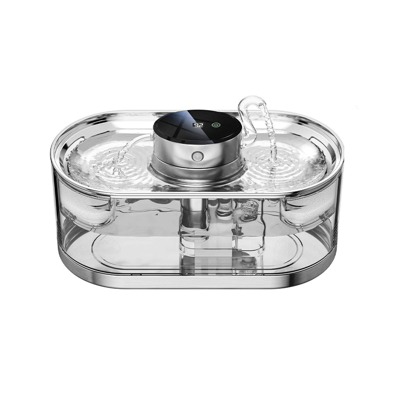 Wireless Smart Charging Stainless Steel Pet Water Dispenser Detachable Cat Dog Water Fountain