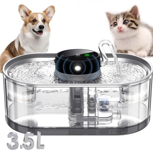 Wireless Smart Charging Stainless Steel Pet Water Dispenser Detachable Cat Dog Water Fountain
